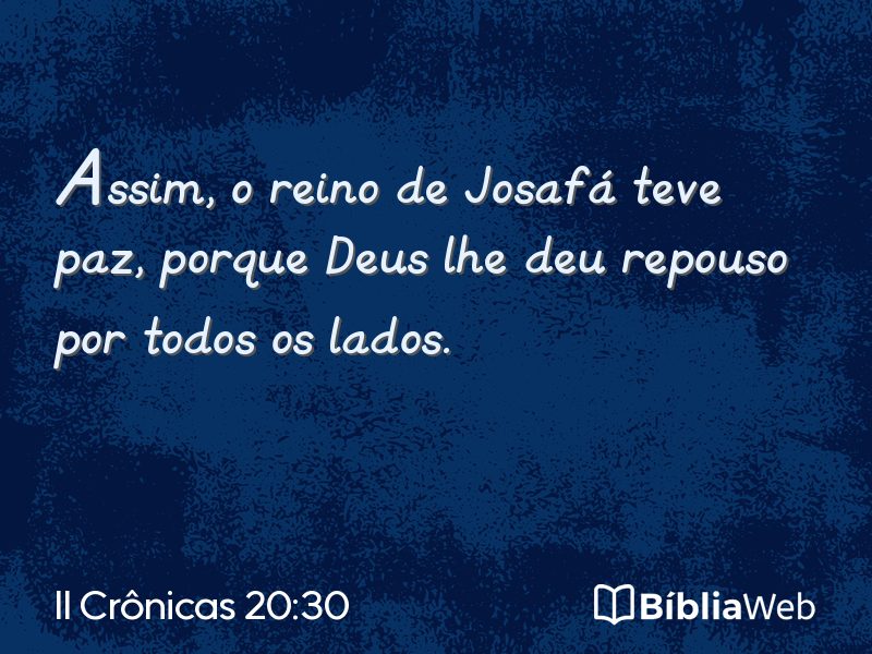 II Crônicas 20:30 em imagem para compartilhar