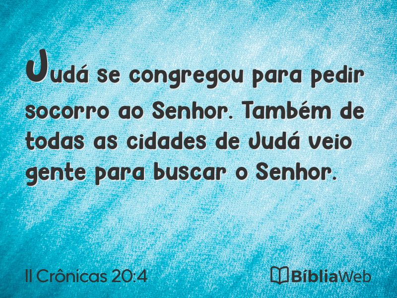 II Crônicas 20:4 em imagem para compartilhar
