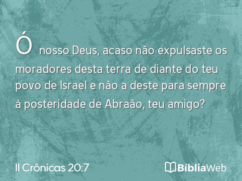 II Crônicas 20:7 em imagem para compartilhar