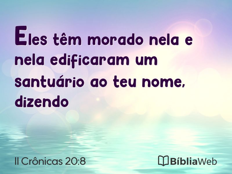 II Crônicas 20:8 em imagem para compartilhar
