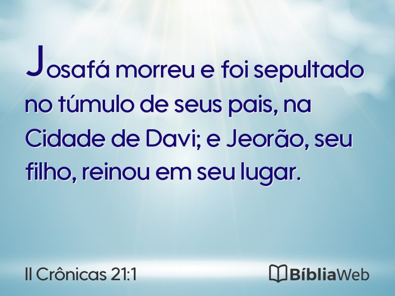 II Crônicas 21:1 em imagem para compartilhar