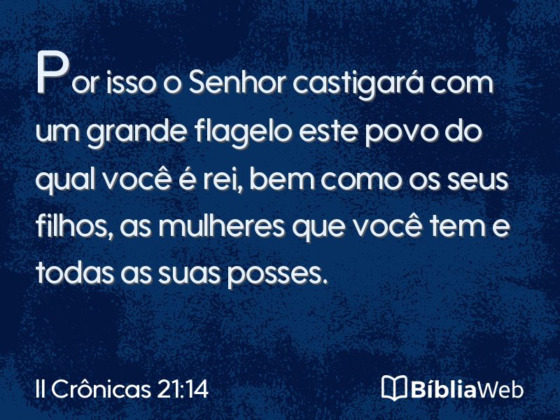 II Crônicas 21:14 em imagem para compartilhar
