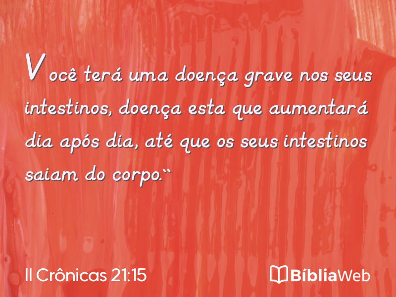 II Crônicas 21:15 em imagem para compartilhar