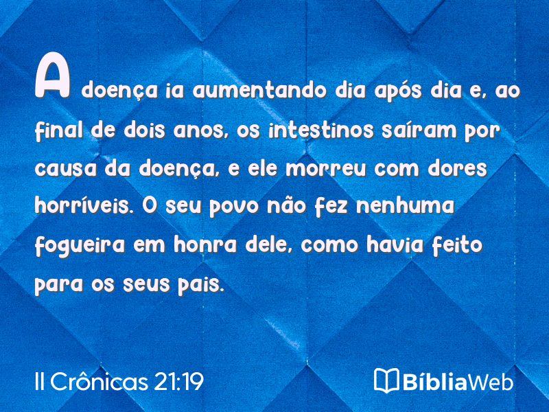 II Crônicas 21:19 em imagem para compartilhar