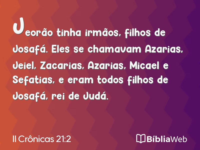 II Crônicas 21:2 em imagem para compartilhar