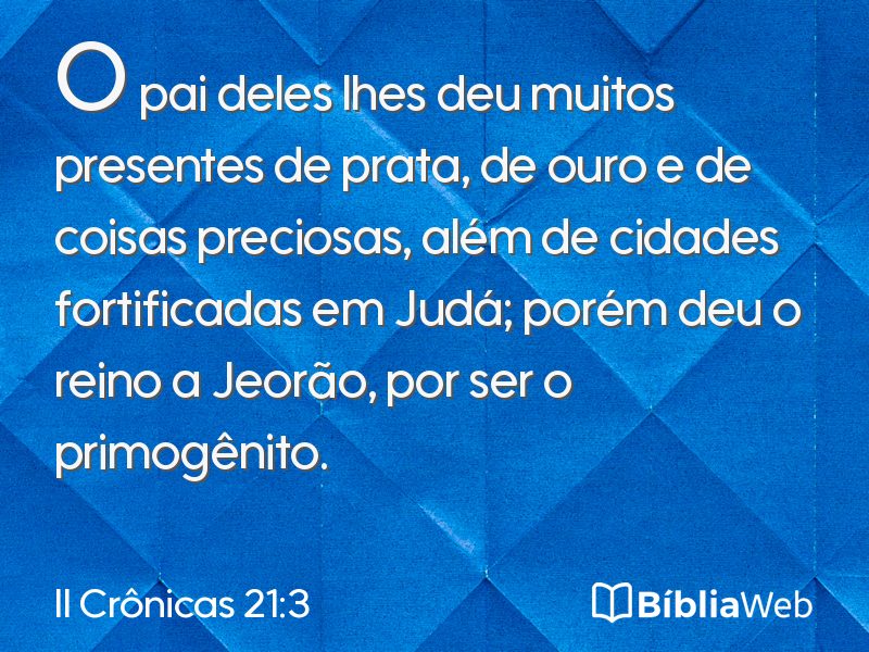II Crônicas 21:3 em imagem para compartilhar