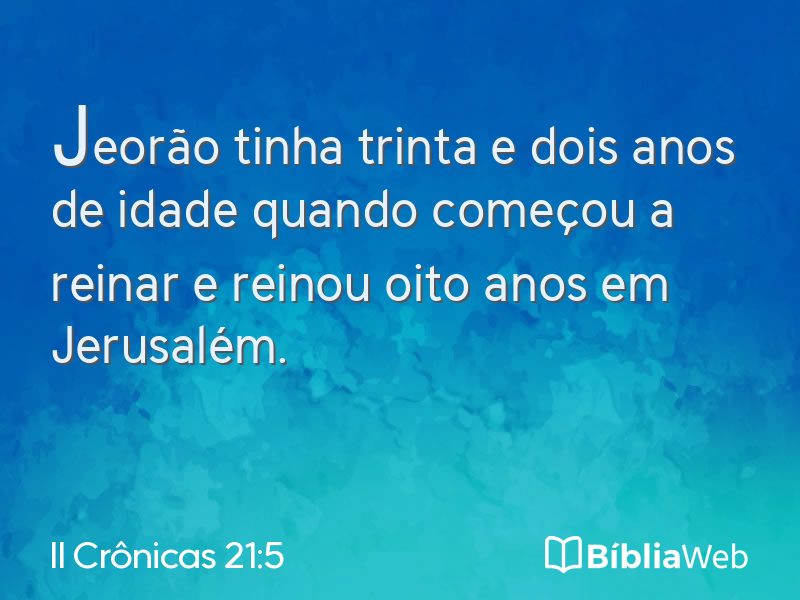 II Crônicas 21:5 em imagem para compartilhar