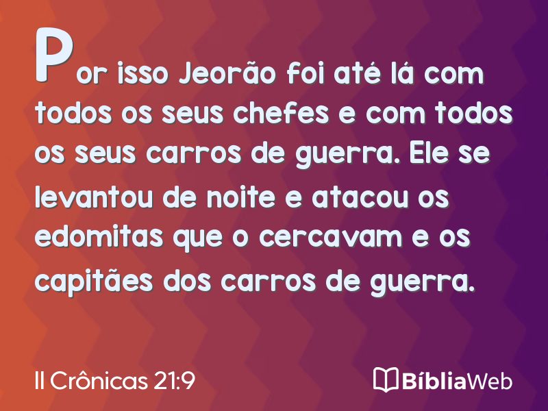 II Crônicas 21:9 em imagem para compartilhar