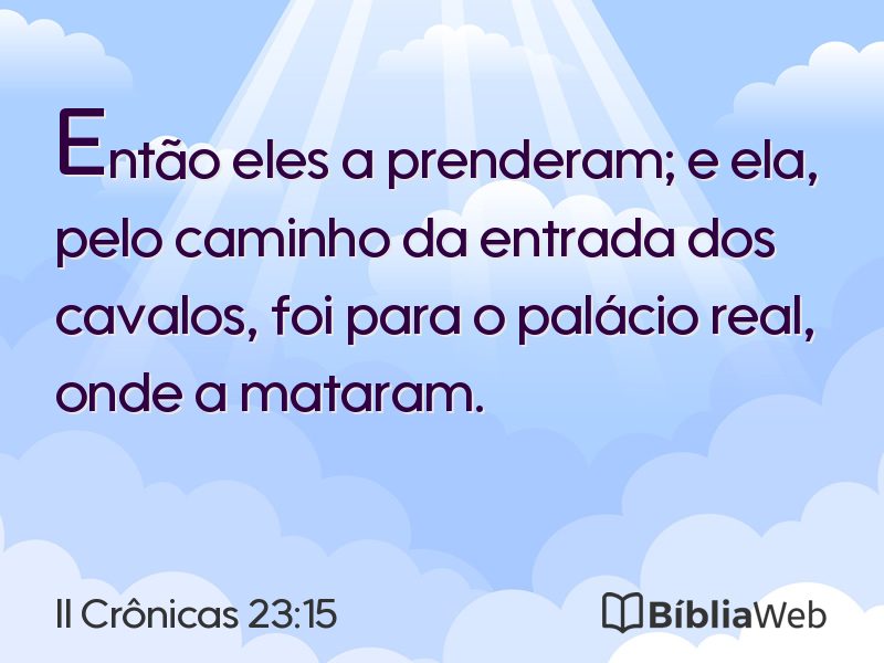 II Crônicas 23:15 em imagem para compartilhar