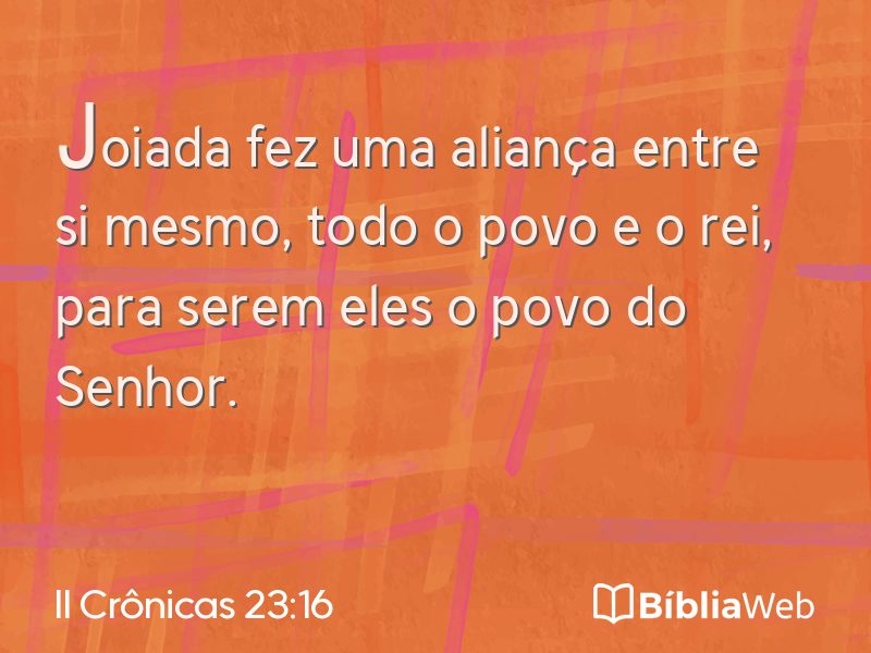 II Crônicas 23:16 em imagem para compartilhar