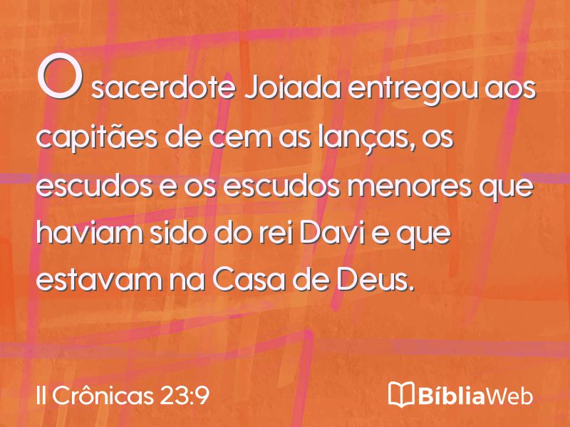 II Crônicas 23:9 em imagem para compartilhar