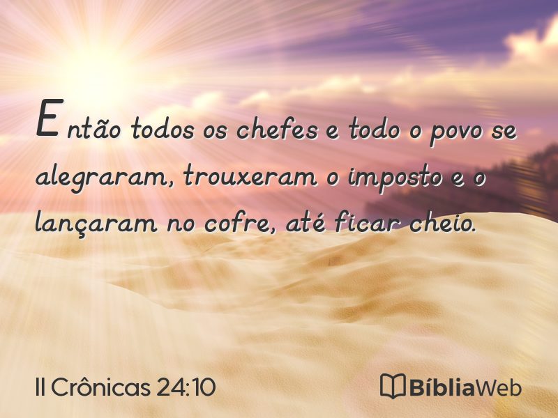 II Crônicas 24:10 em imagem para compartilhar