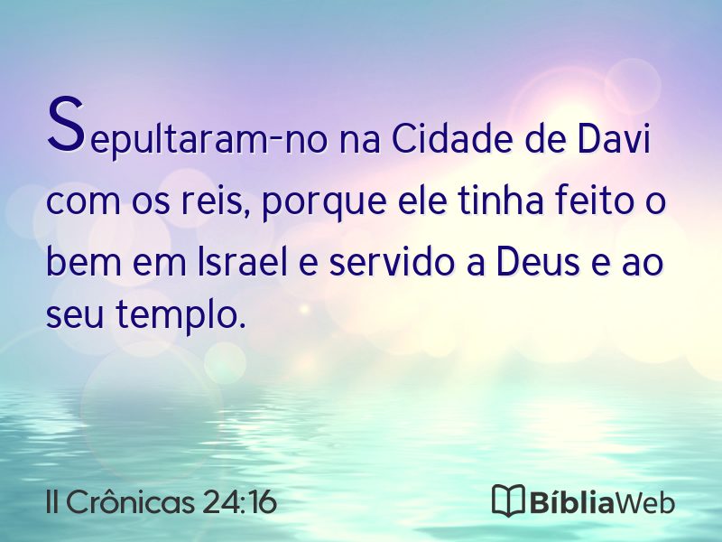 II Crônicas 24:16 em imagem para compartilhar