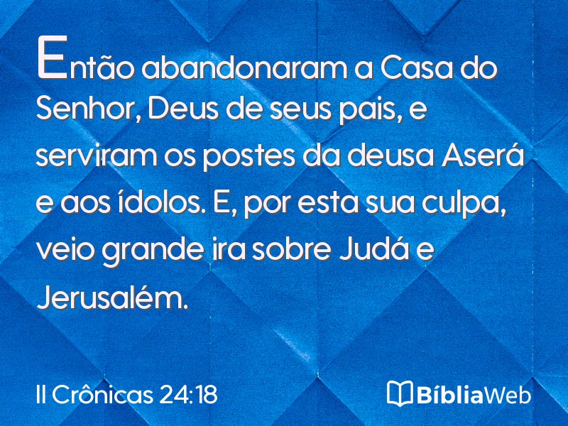 II Crônicas 24:18 em imagem para compartilhar