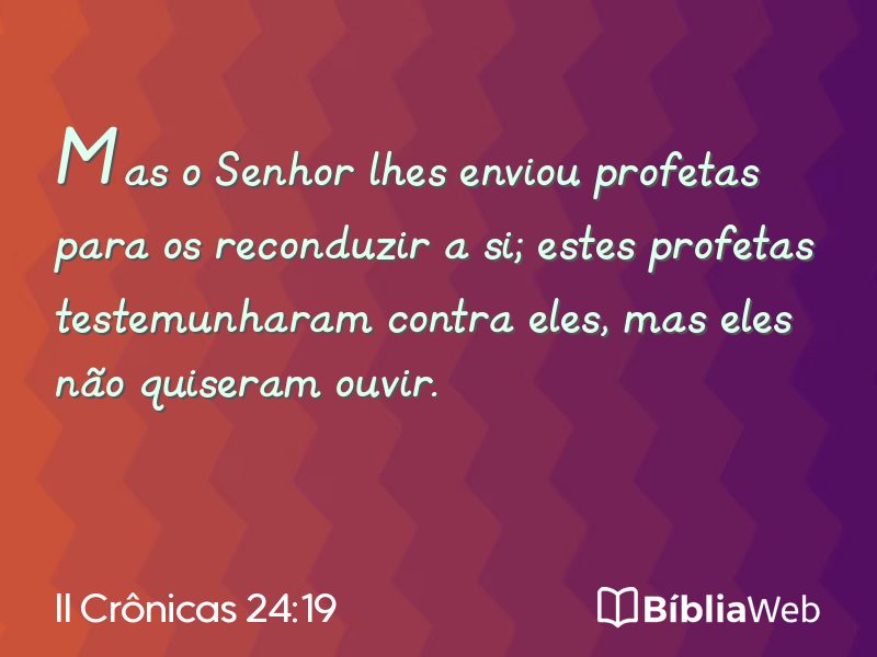 II Crônicas 24:19 em imagem para compartilhar
