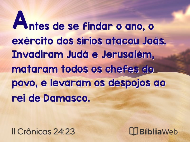 II Crônicas 24:23 em imagem para compartilhar
