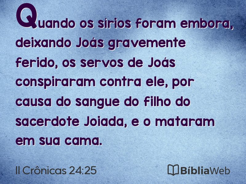 II Crônicas 24:25 em imagem para compartilhar