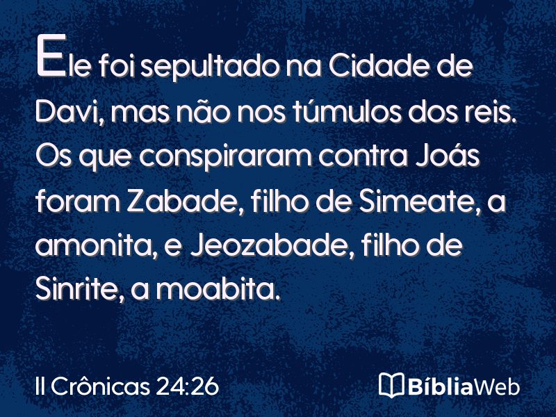 II Crônicas 24:26 em imagem para compartilhar