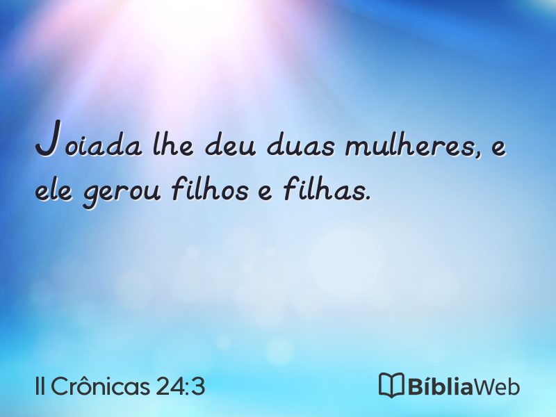 II Crônicas 24:3 em imagem para compartilhar