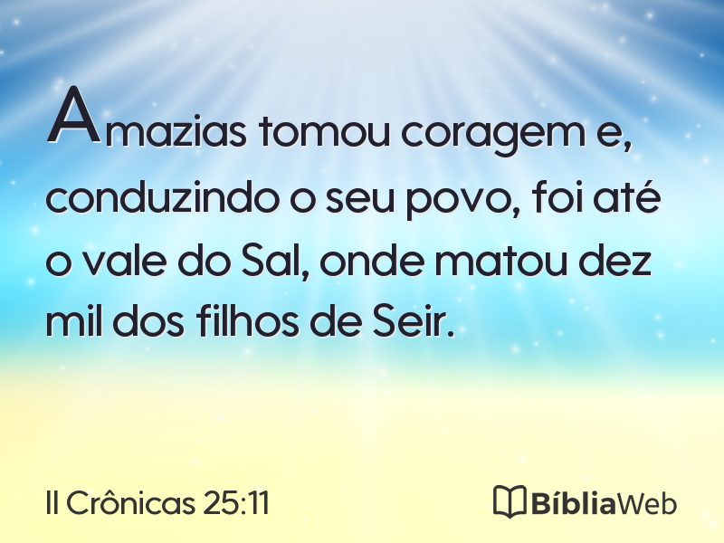 II Crônicas 25:11 em imagem para compartilhar