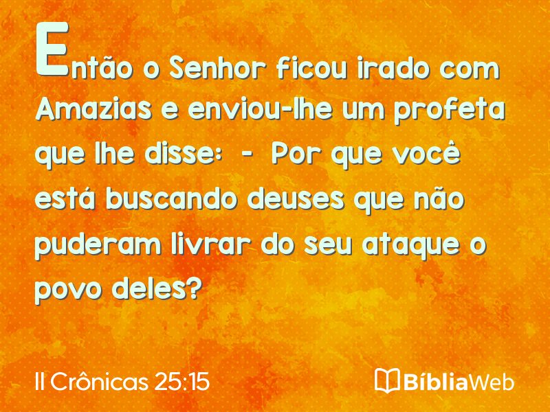 II Crônicas 25:15 em imagem para compartilhar