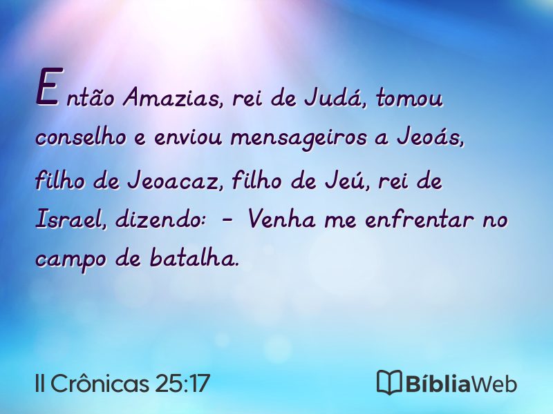 II Crônicas 25:17 em imagem para compartilhar