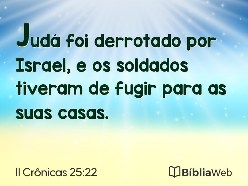 II Crônicas 25:22 em imagem para compartilhar