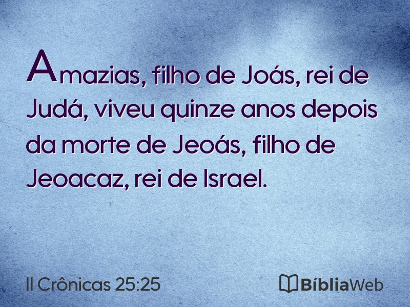 II Crônicas 25:25 em imagem para compartilhar