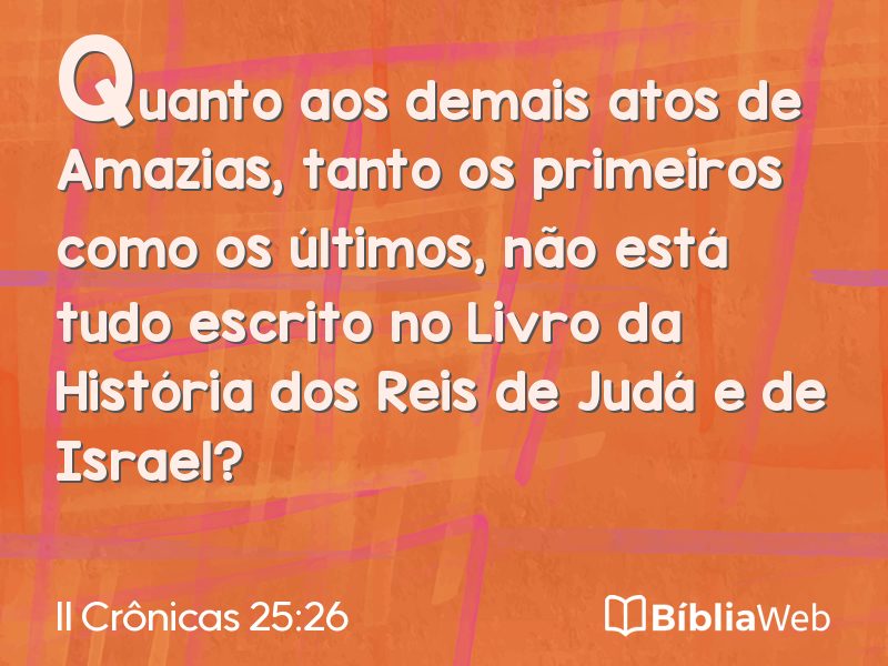 II Crônicas 25:26 em imagem para compartilhar