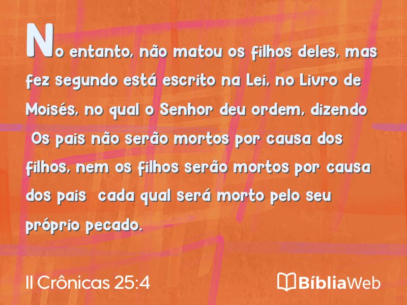 II Crônicas 25:4 em imagem para compartilhar