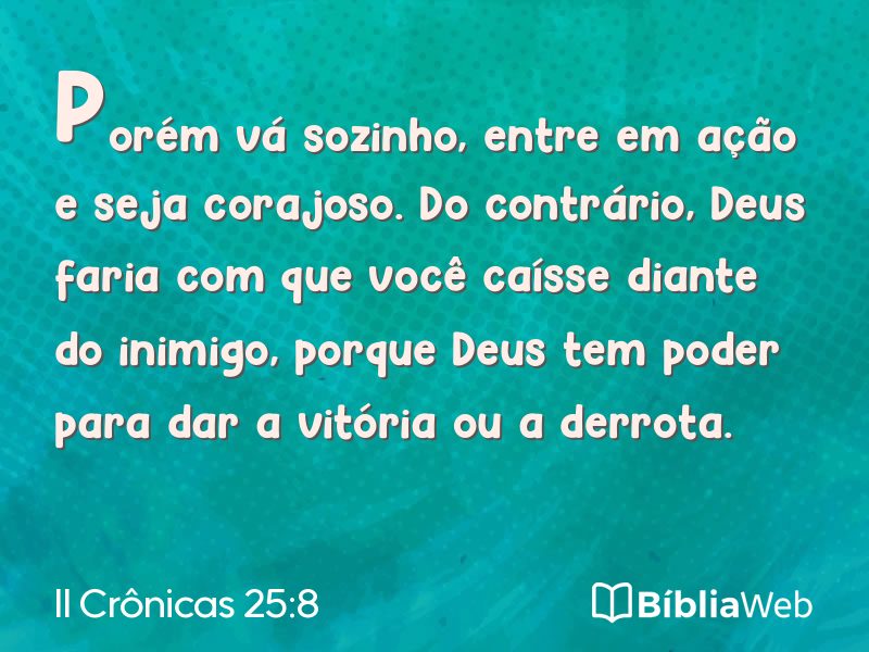 II Crônicas 25:8 em imagem para compartilhar