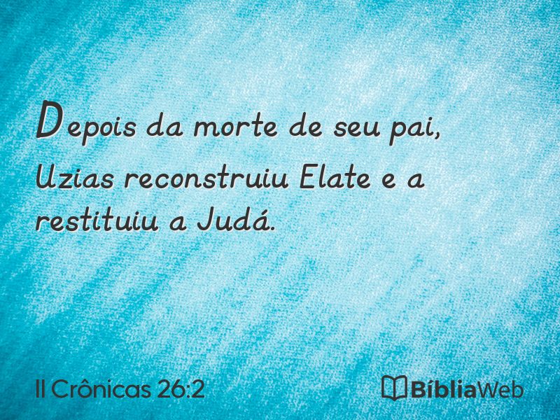 II Crônicas 26:2 em imagem para compartilhar