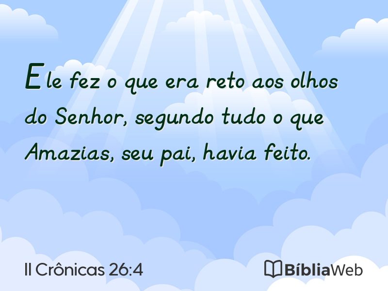 II Crônicas 26:4 em imagem para compartilhar