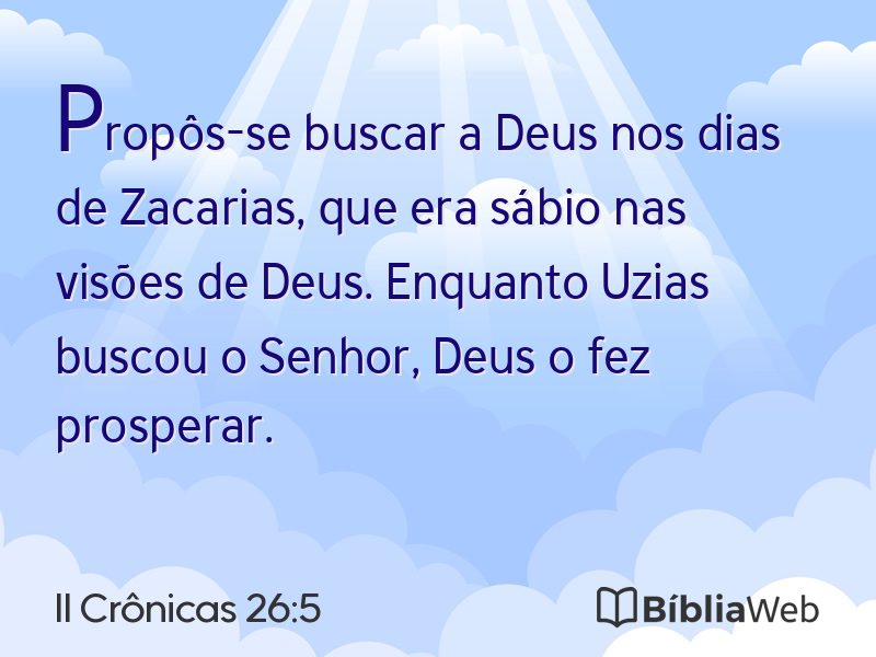 II Crônicas 26:5 em imagem para compartilhar