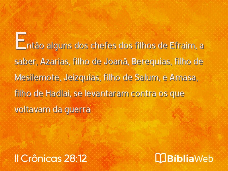 II Crônicas 28:12 em imagem para compartilhar