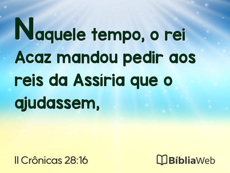 II Crônicas 28:16 em imagem para compartilhar