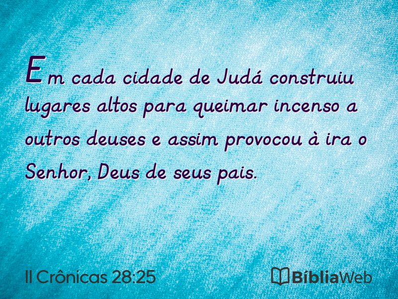 II Crônicas 28:25 em imagem para compartilhar
