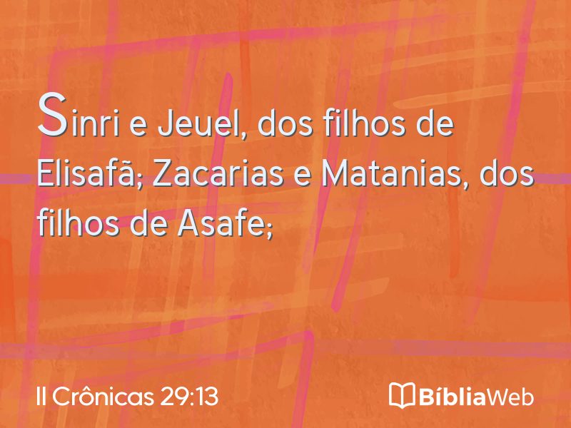 II Crônicas 29:13 em imagem para compartilhar