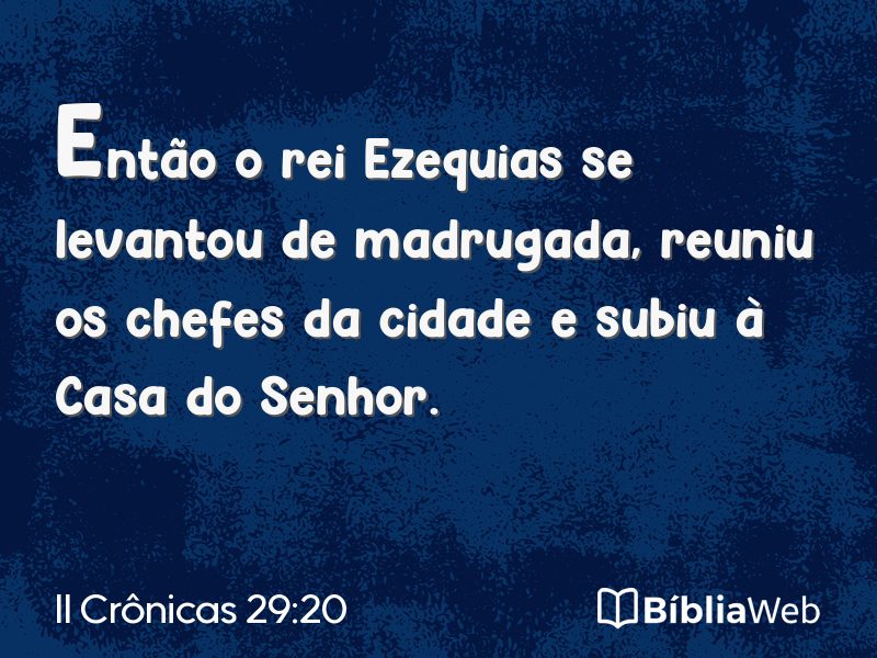 II Crônicas 29:20 em imagem para compartilhar