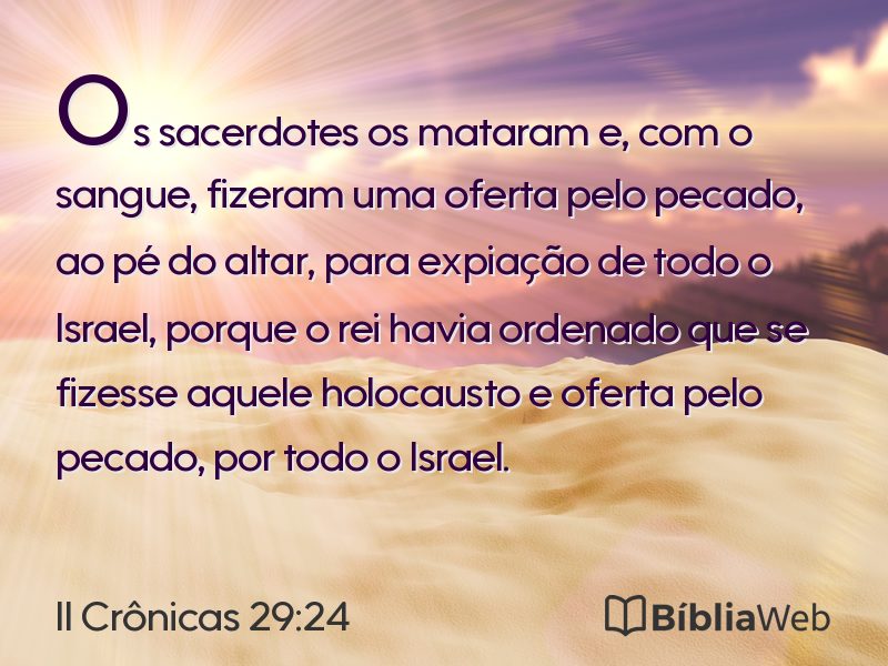 II Crônicas 29:24 em imagem para compartilhar
