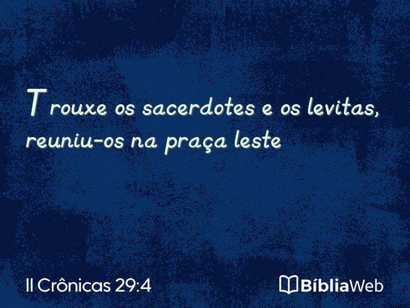 II Crônicas 29:4 em imagem para compartilhar