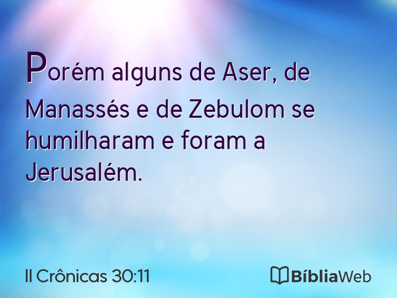 II Crônicas 30:11 em imagem para compartilhar