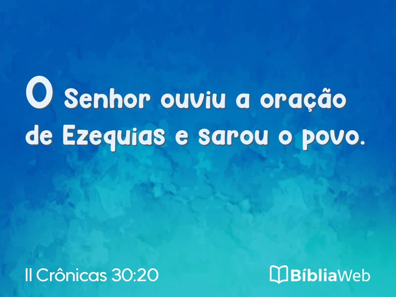 II Crônicas 30:20 em imagem para compartilhar