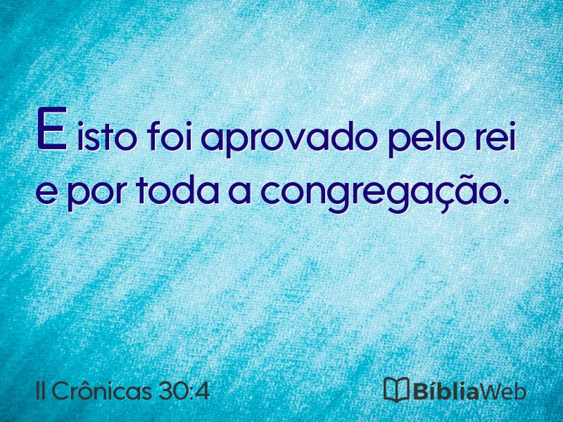 II Crônicas 30:4 em imagem para compartilhar