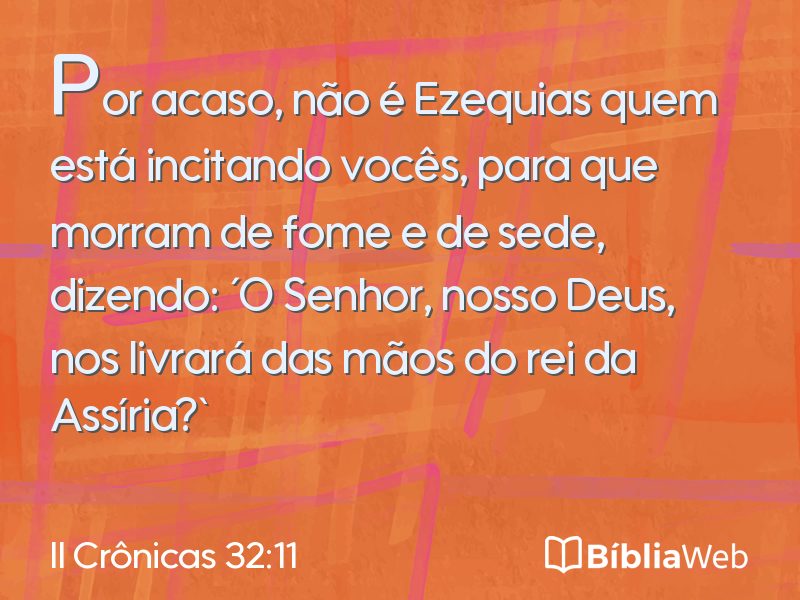 II Crônicas 32:11 em imagem para compartilhar