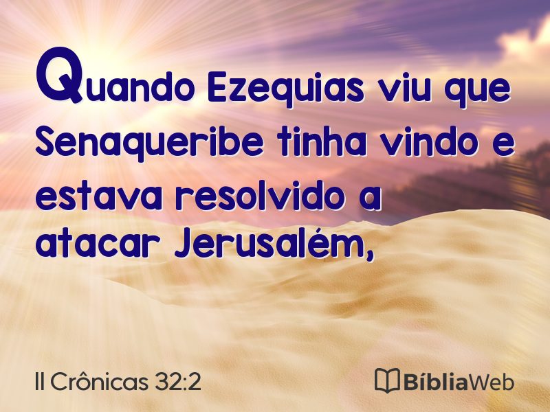 II Crônicas 32:2 em imagem para compartilhar