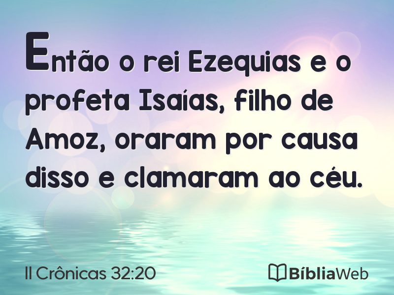 II Crônicas 32:20 em imagem para compartilhar