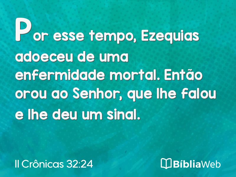 II Crônicas 32:24 em imagem para compartilhar