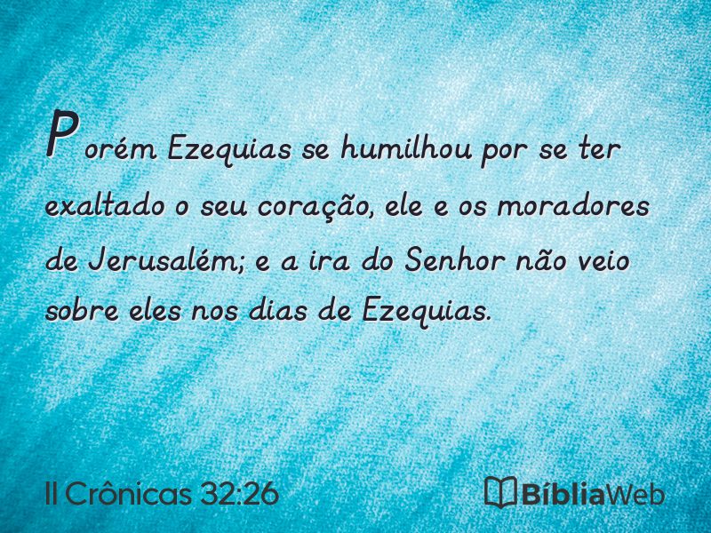 II Crônicas 32:26 em imagem para compartilhar