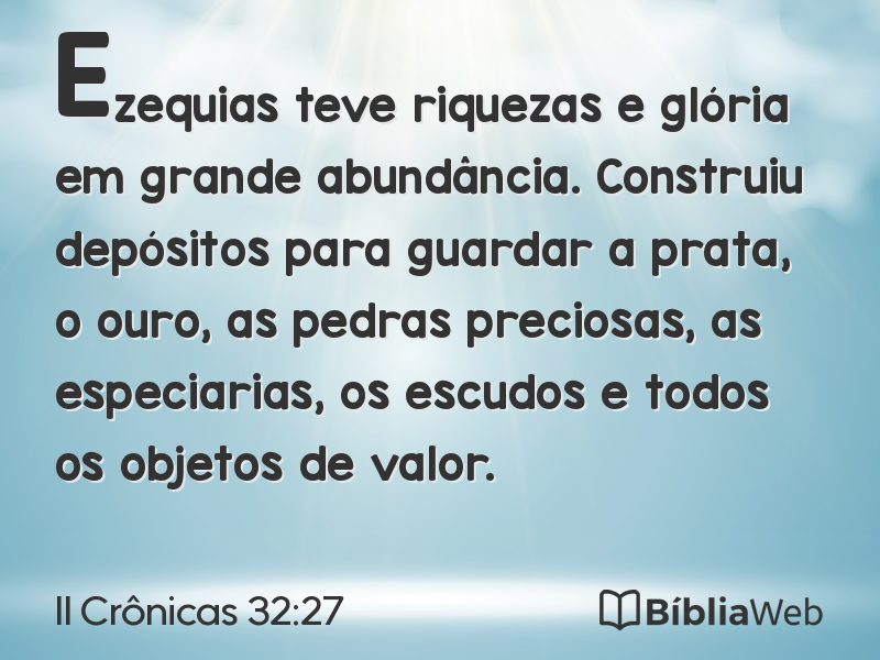II Crônicas 32:27 em imagem para compartilhar